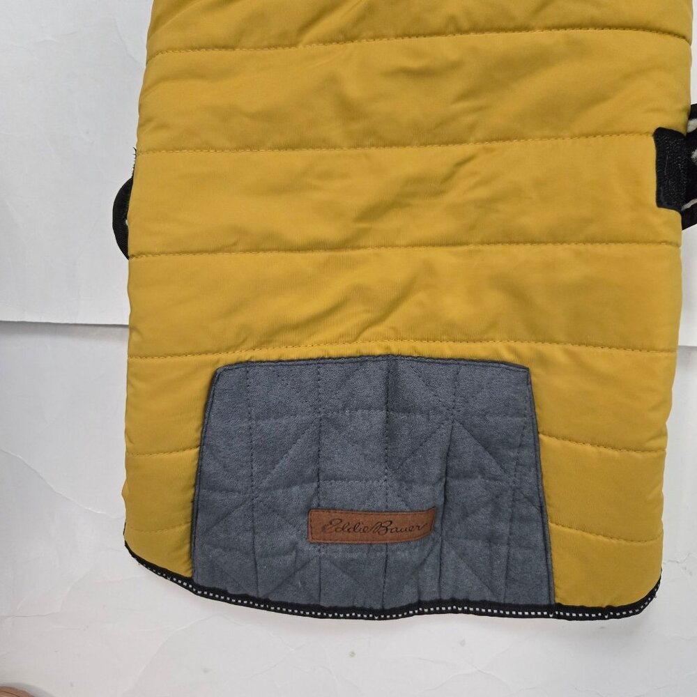 Eddie Bauer Gray and Yellow Quilted Dog Jacket - Picture 3 of 10